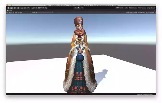 Nobel Woman Coquette Madam Lady Low-poly 3D model