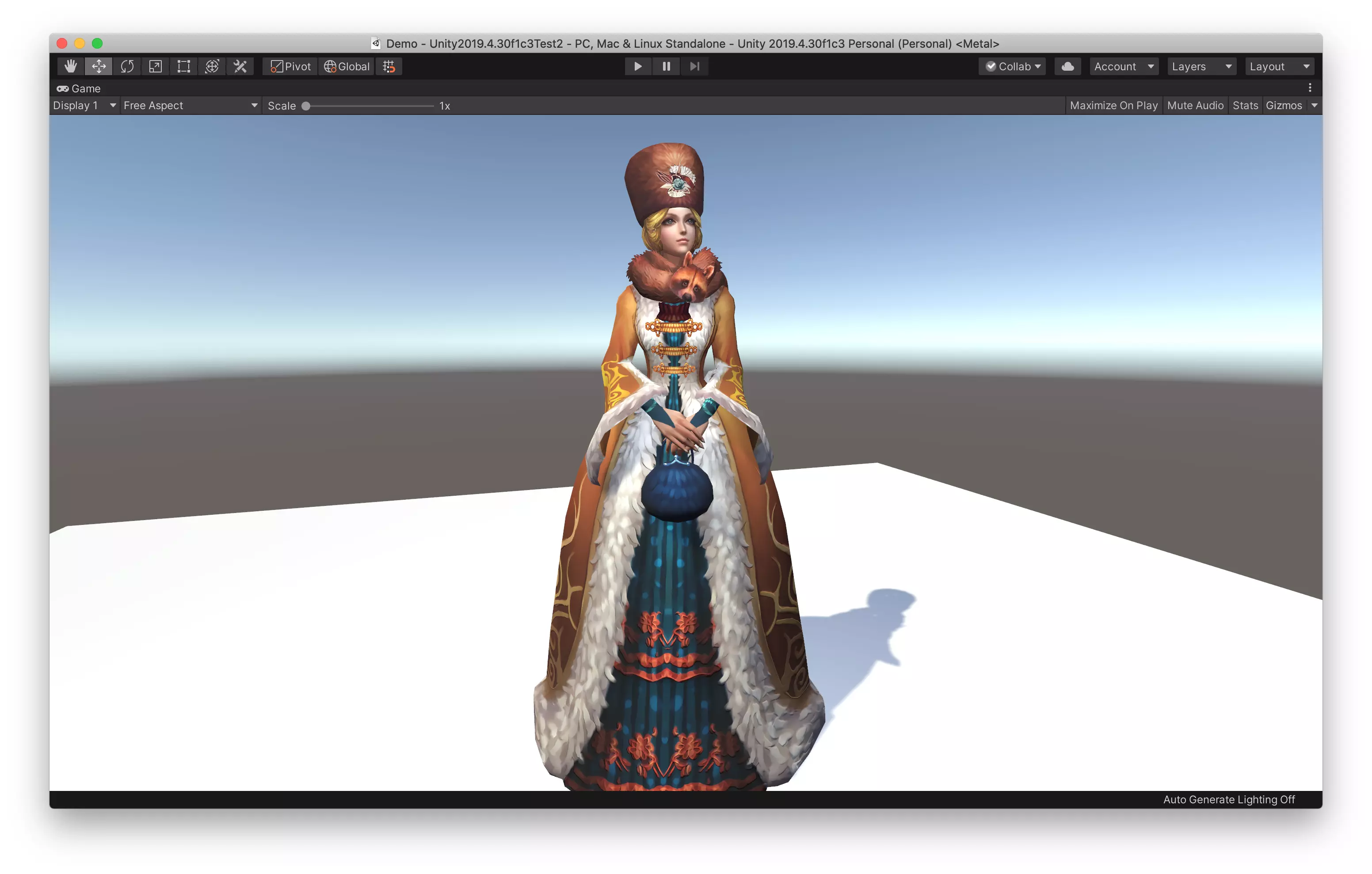 Nobel Woman Coquette Madam Lady Low-poly 3D model_0