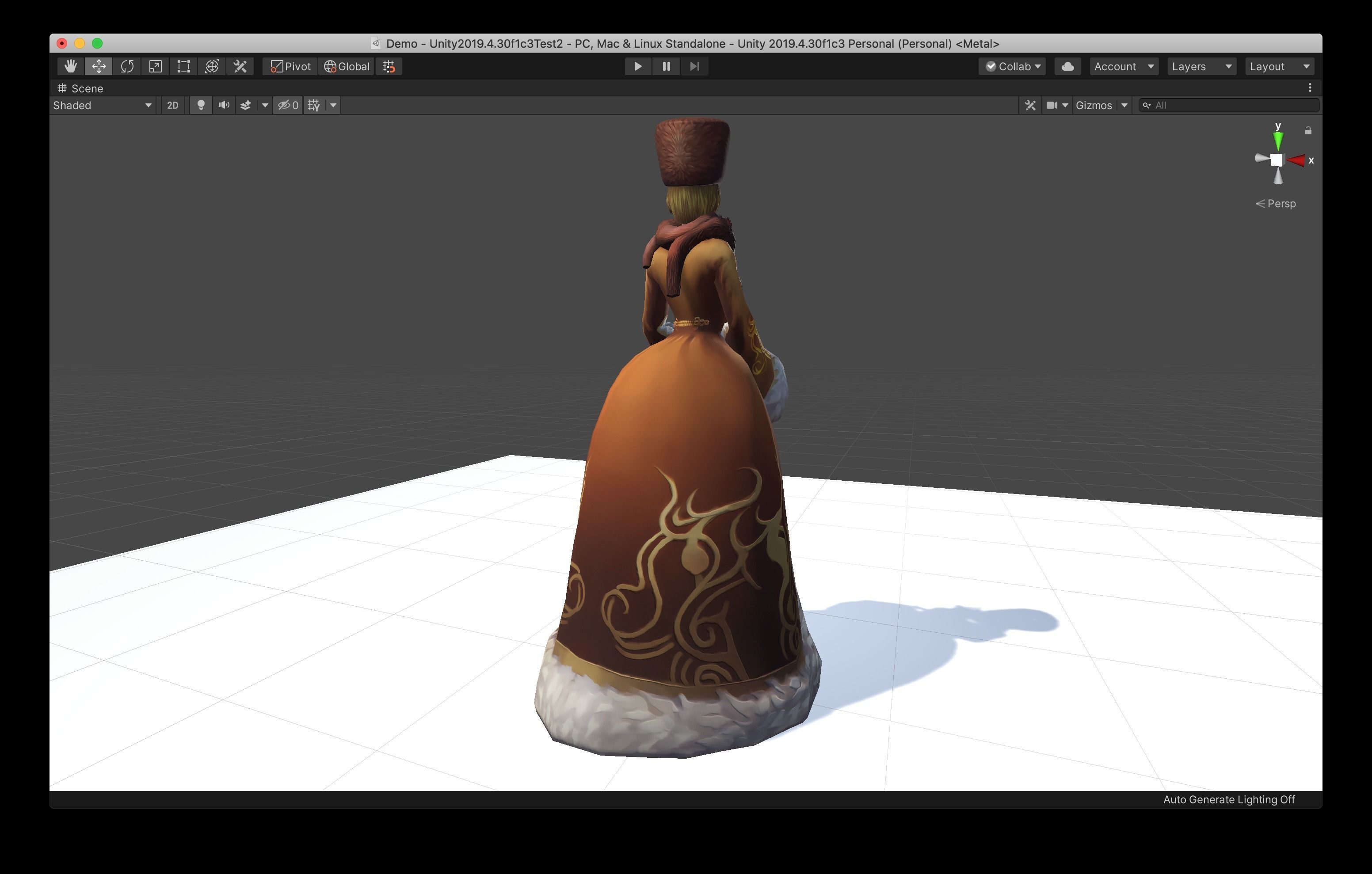 Nobel Woman Coquette Madam Lady Low-poly 3D model_2