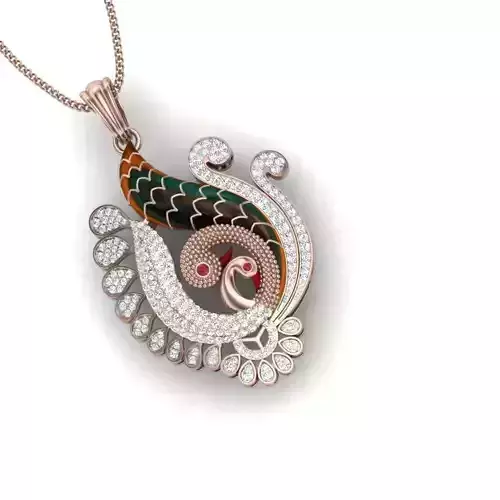 Women pendant 3dm stl render detail 