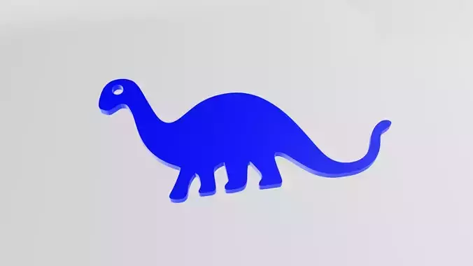 Simple Dinosaur Whiskers keychain or pendants for kid 3D print model
