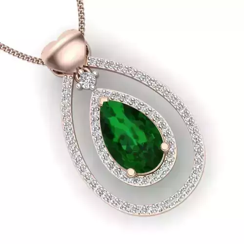 Women Pear Stone pendant