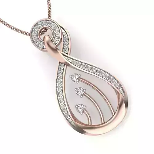 Women pendant 3dm render detail