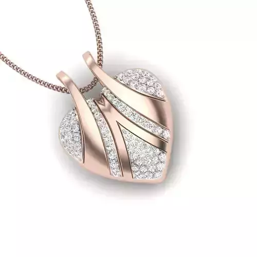 diamond heart pendant for women 3D print model