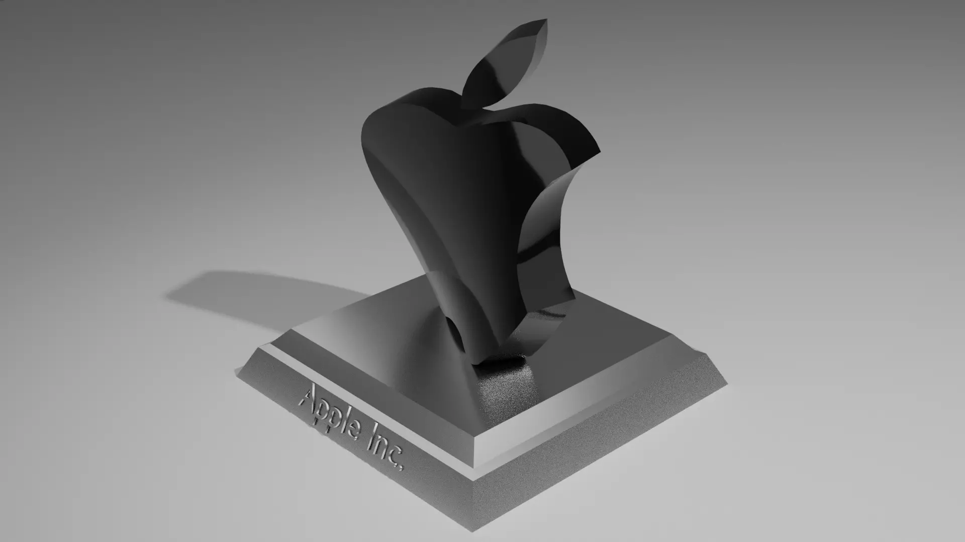 Cool Apple Logo Low-poly 3D model_0