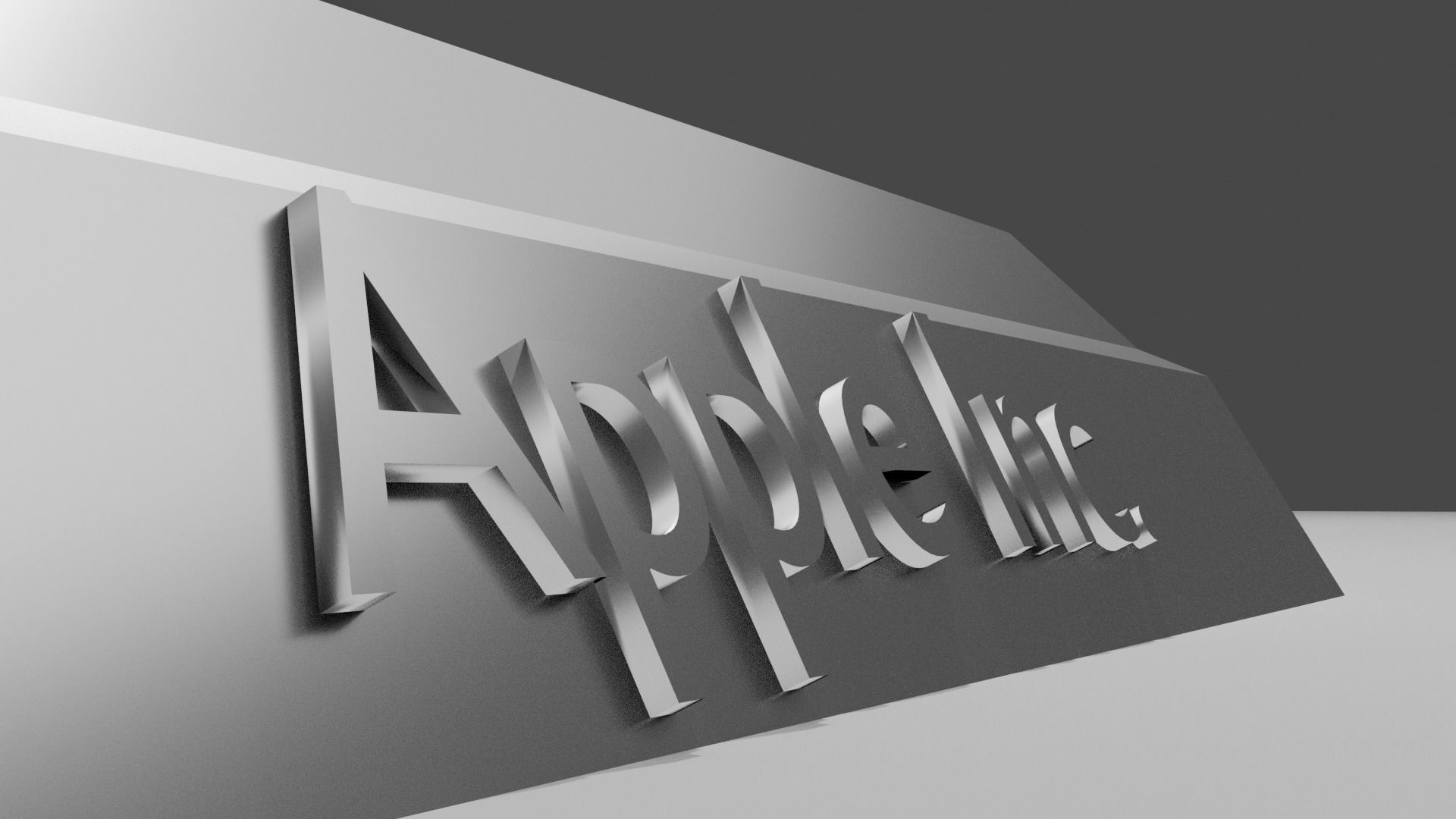 Cool Apple Logo Low-poly 3D model_2