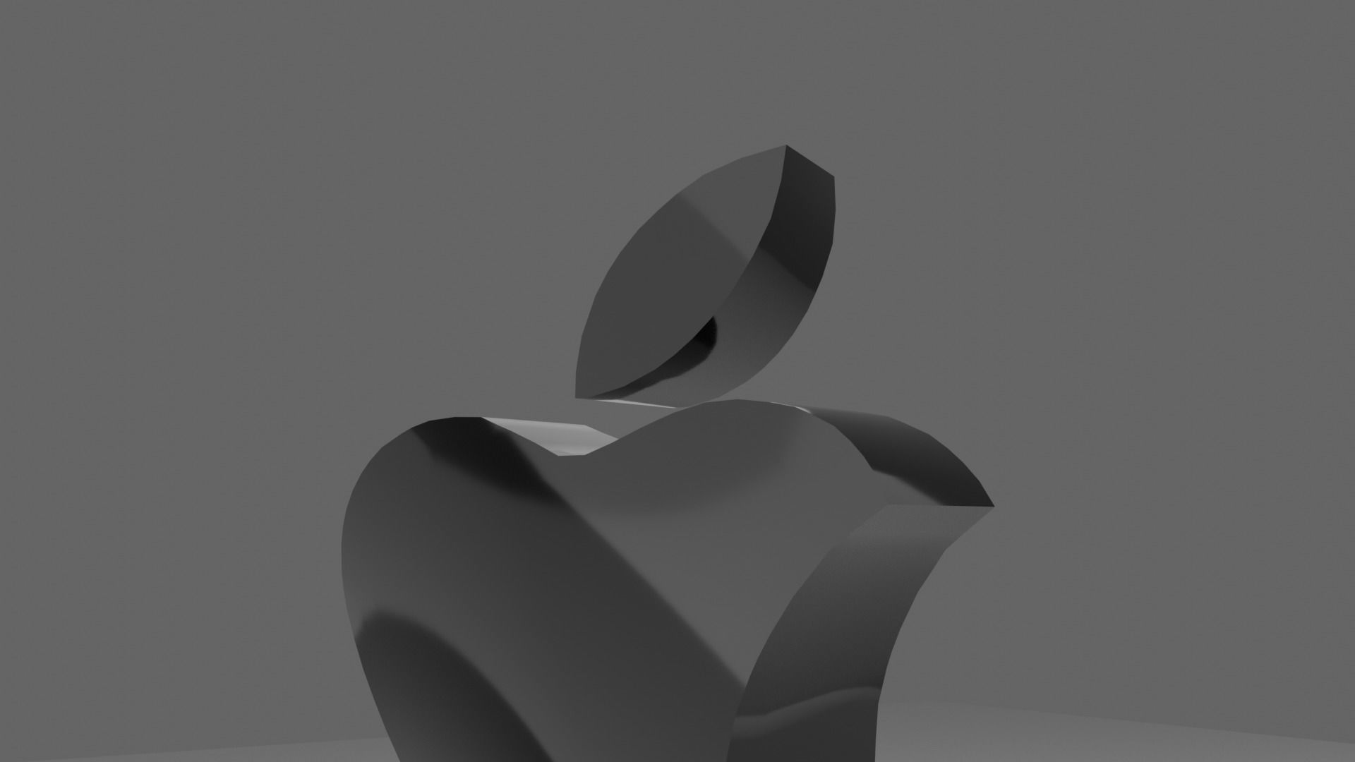 Cool Apple Logo Low-poly 3D model_3