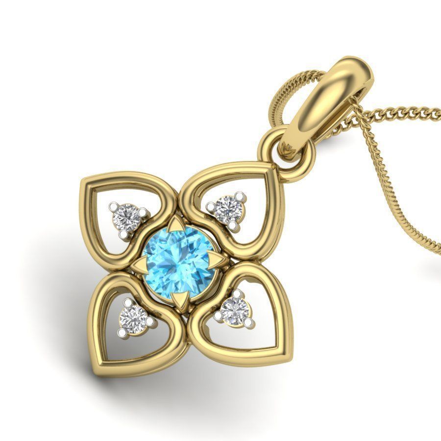 Women pendant  3D print model_3