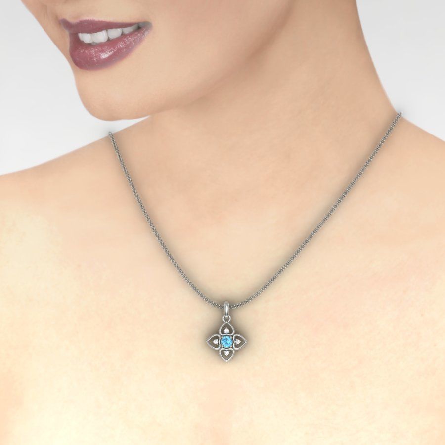 Women pendant  3D print model_9