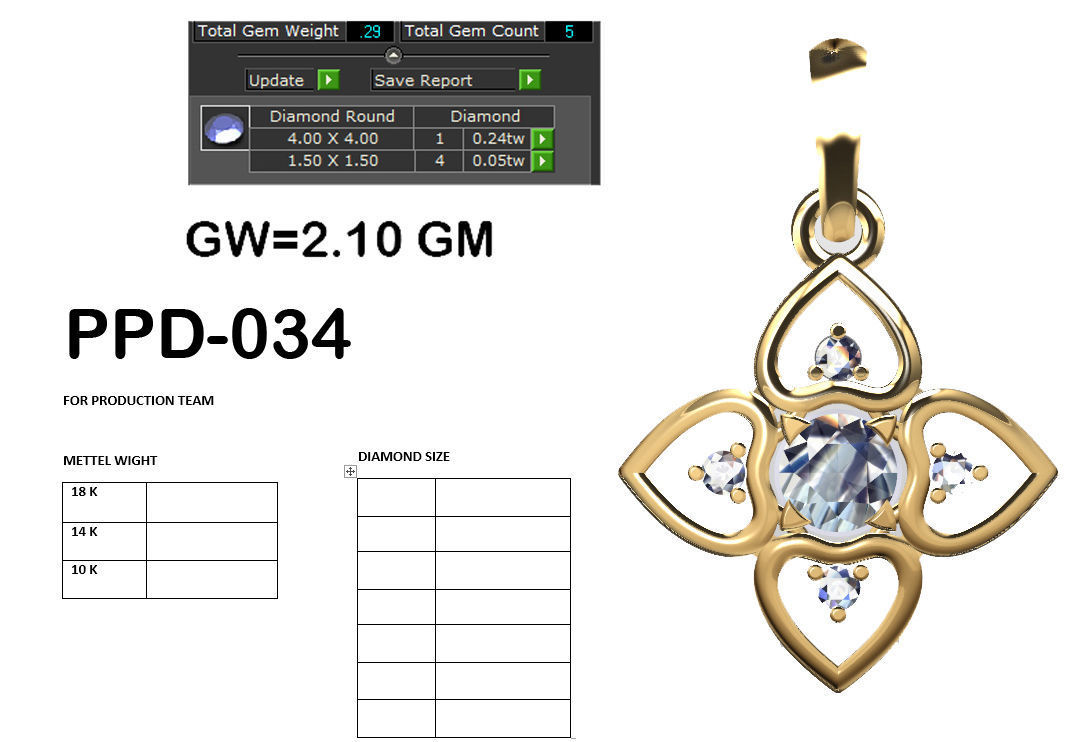 Women pendant  3D print model_18