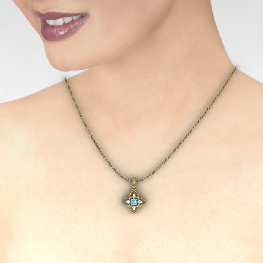 Women pendant  3D print model_14