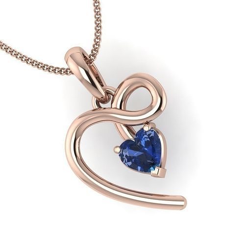 Women Heart Stone pendant  3D print model