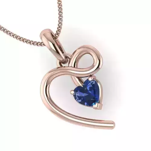 Women Heart Stone pendant 