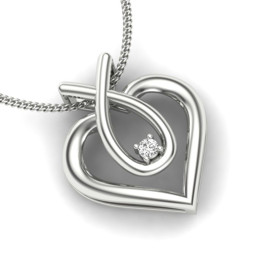 heart infinity pendant 3D print model_11
