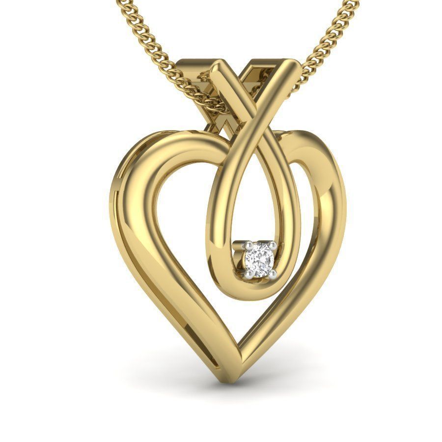 heart infinity pendant 3D print model_16