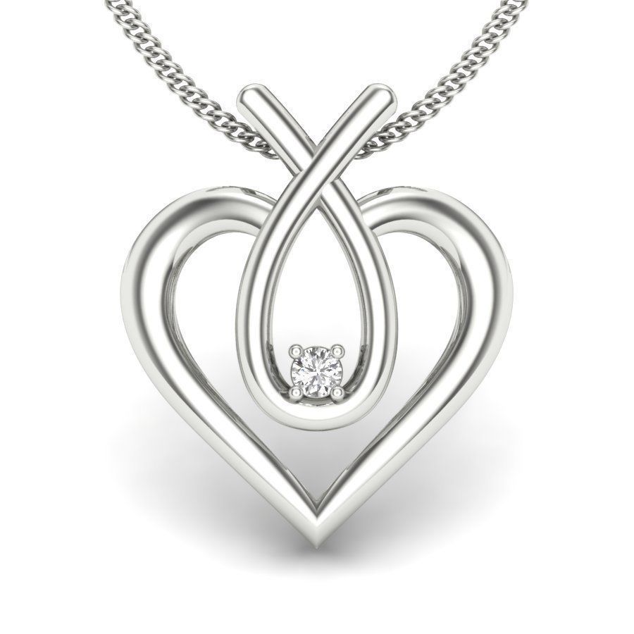 heart infinity pendant 3D print model_10