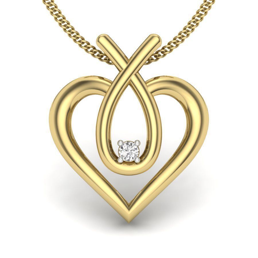 heart infinity pendant 3D print model_15
