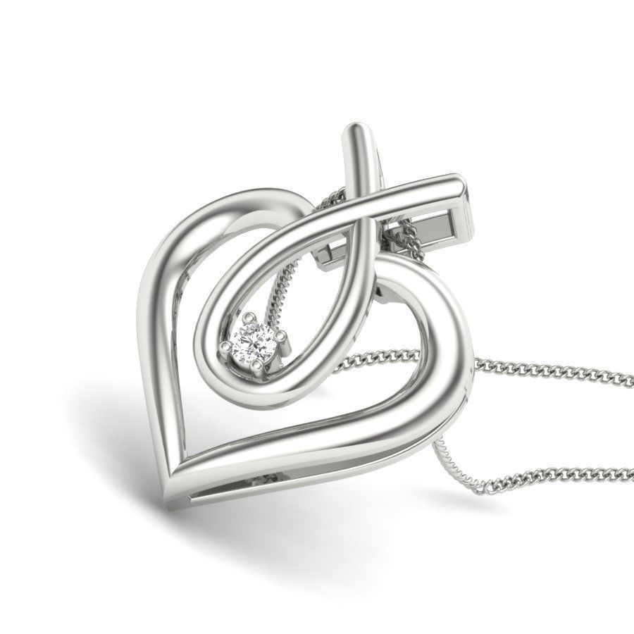 heart infinity pendant 3D print model_13