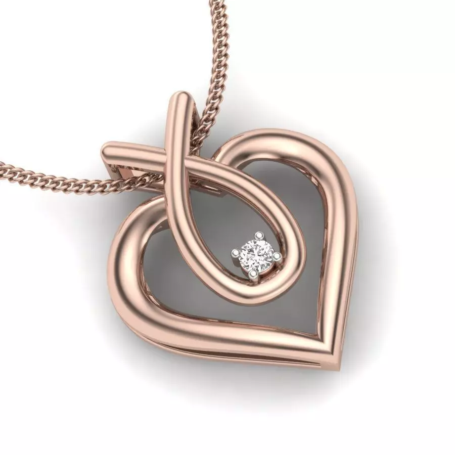 heart infinity pendant 3D print model_0