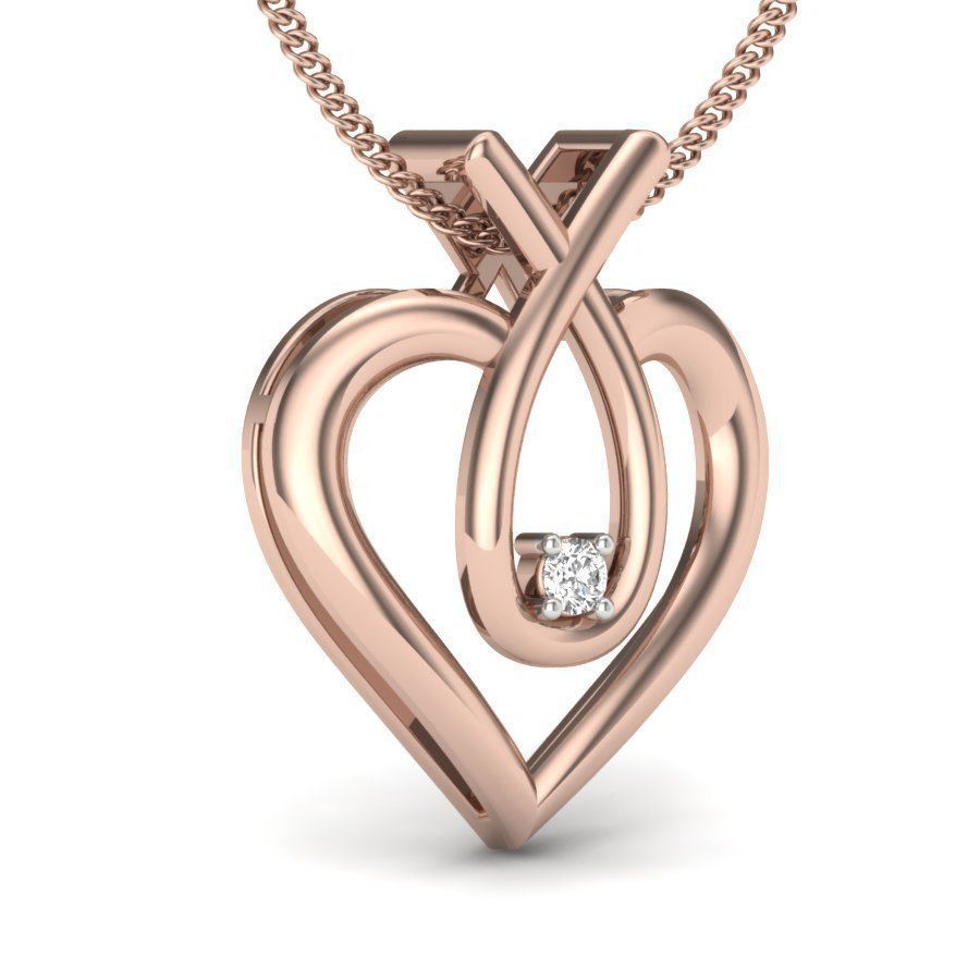 heart infinity pendant 3D print model_6