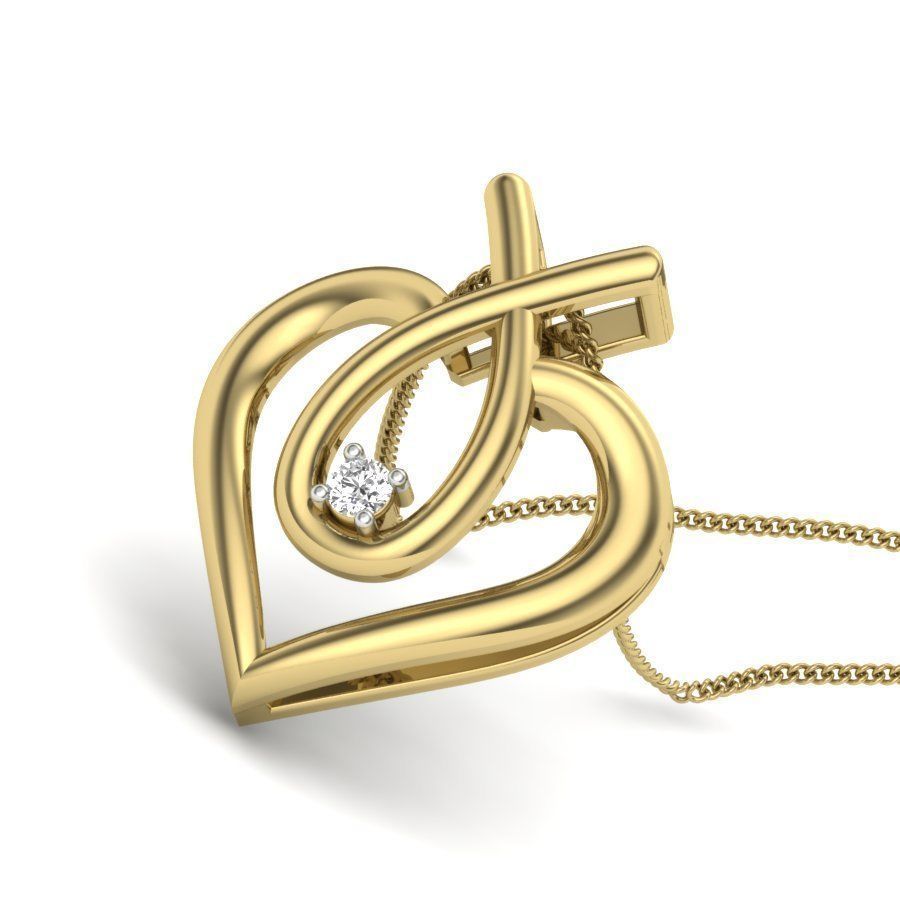 heart infinity pendant 3D print model_3