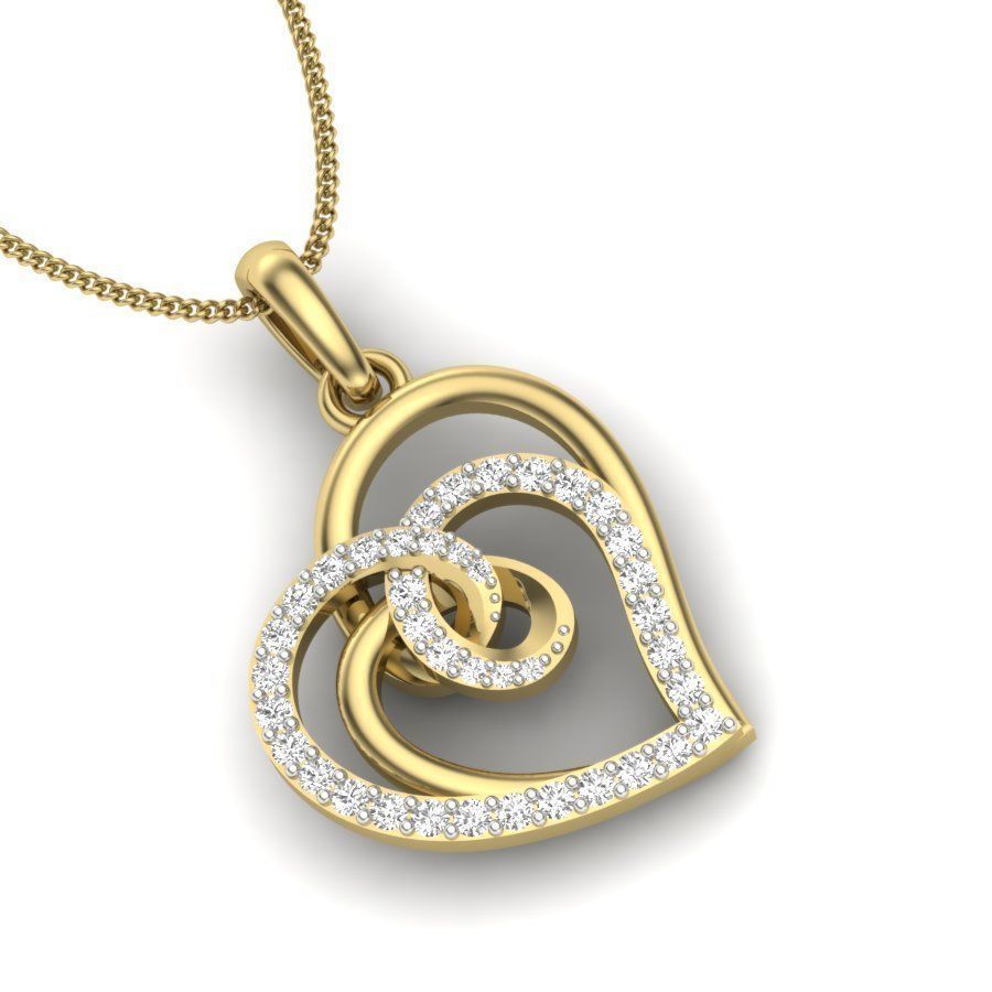heart infinity pendant 3D print model_1