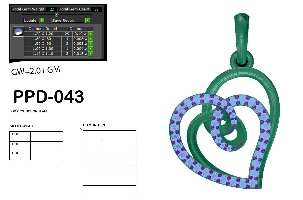 heart infinity pendant 3D print model_18