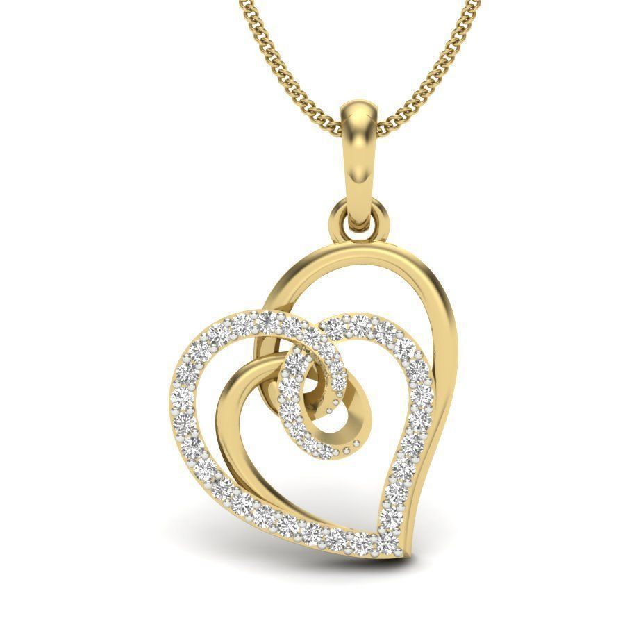 heart infinity pendant 3D print model_14