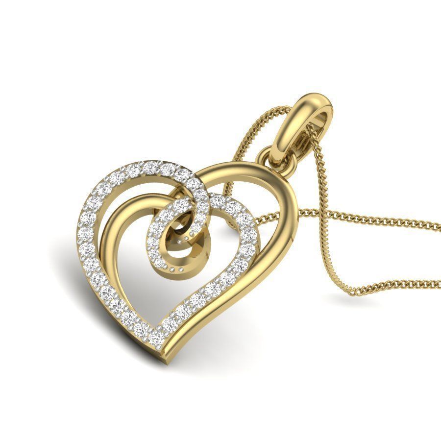 heart infinity pendant 3D print model_17