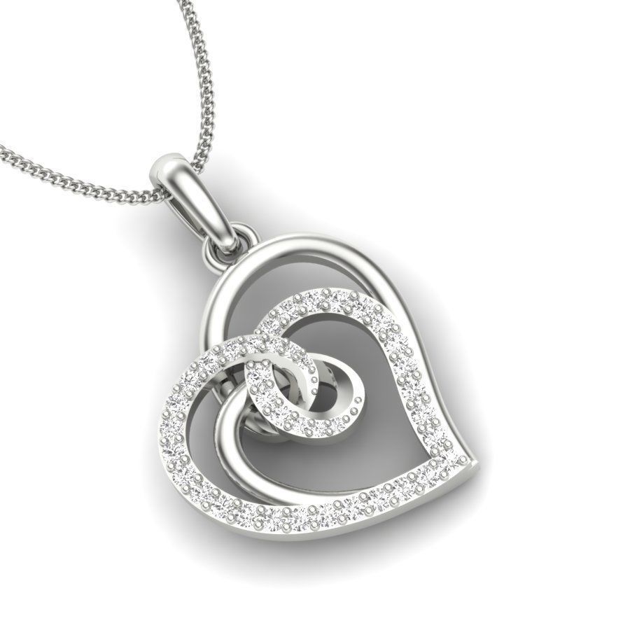 heart infinity pendant 3D print model_2