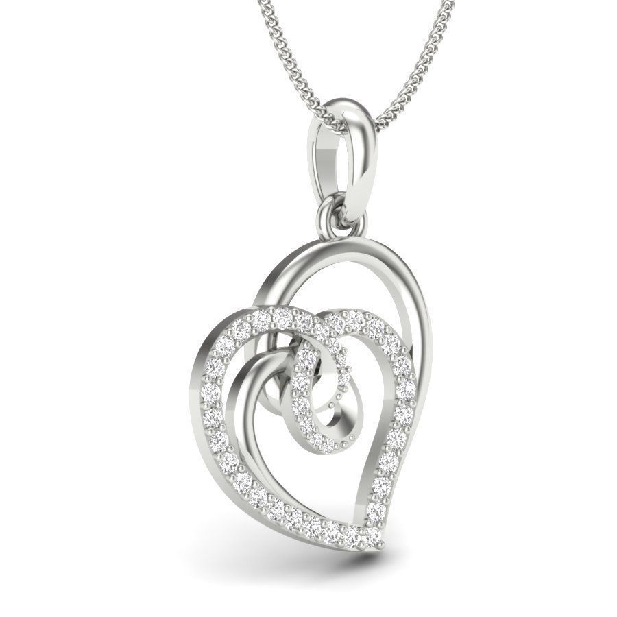 heart infinity pendant 3D print model_10