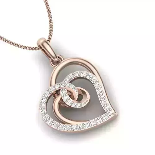 heart infinity pendant 3D print model