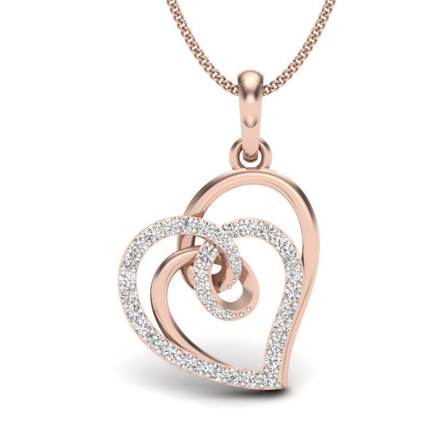 heart infinity pendant 3D print model_4