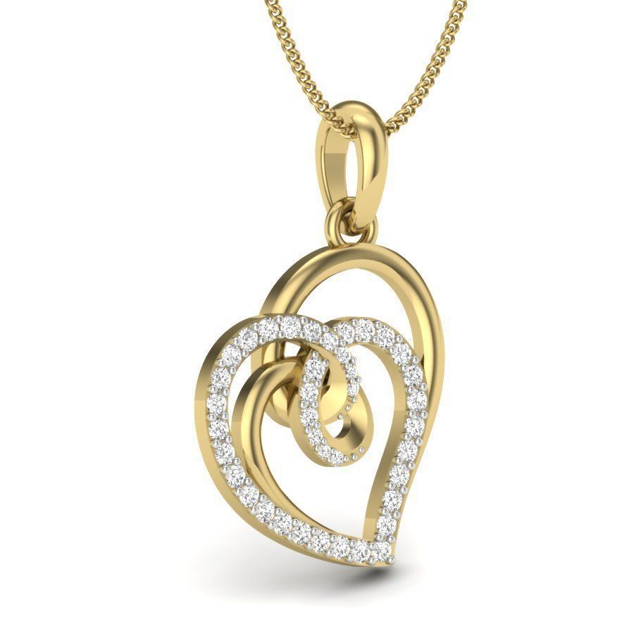 heart infinity pendant 3D print model_15