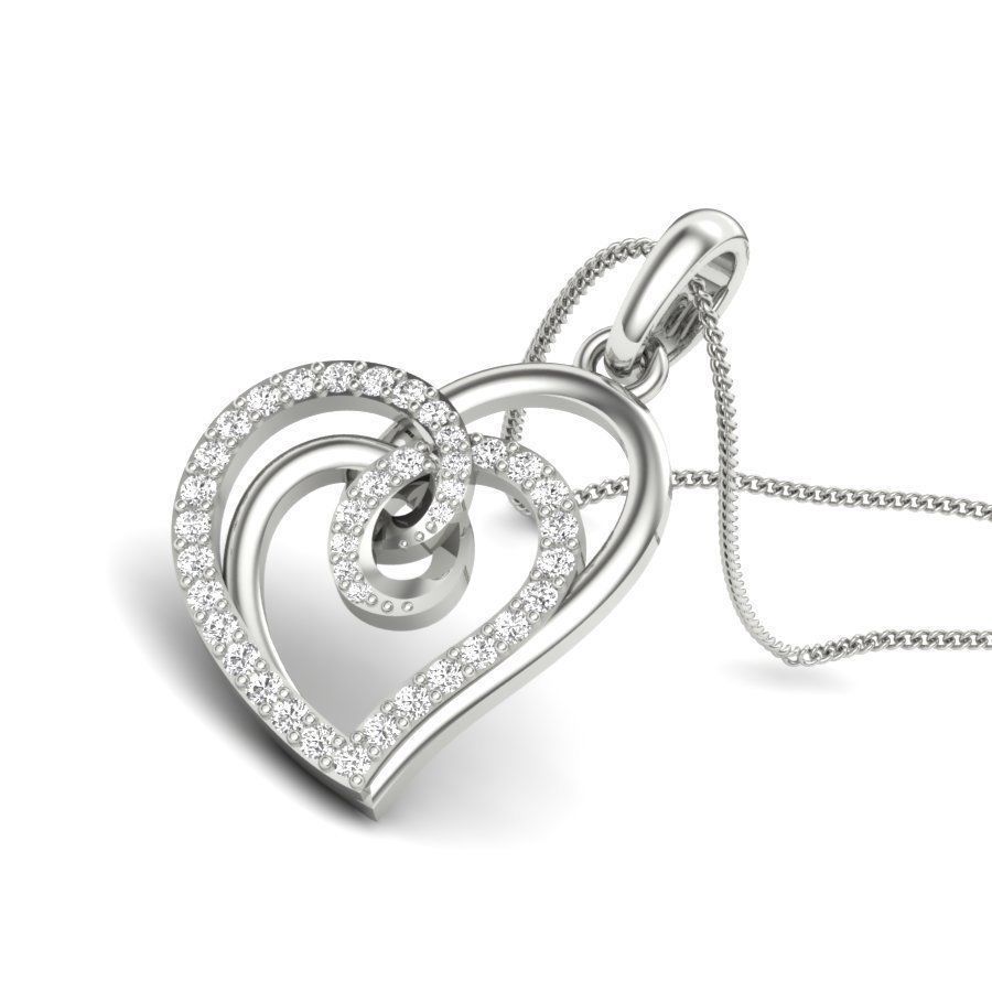 heart infinity pendant 3D print model_12