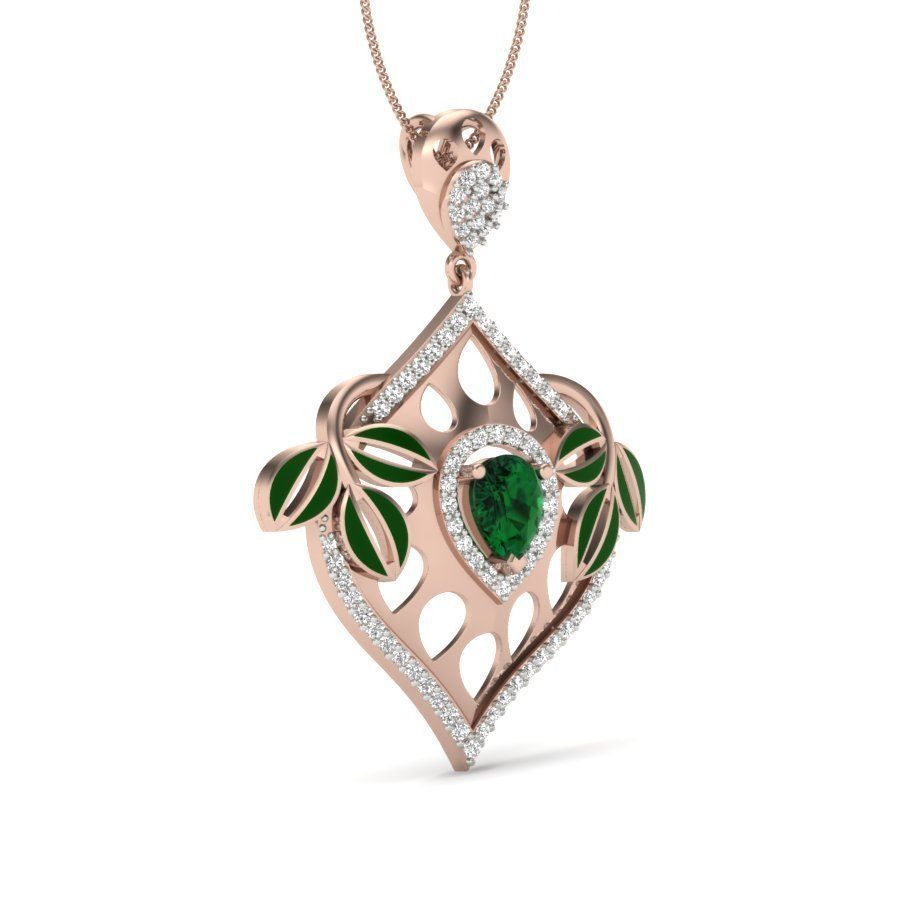 Pear Stone Pendant 3D print model_5