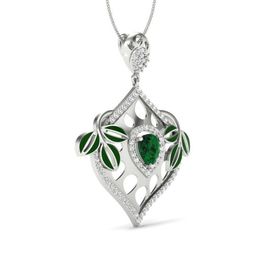 Pear Stone Pendant 3D print model_10