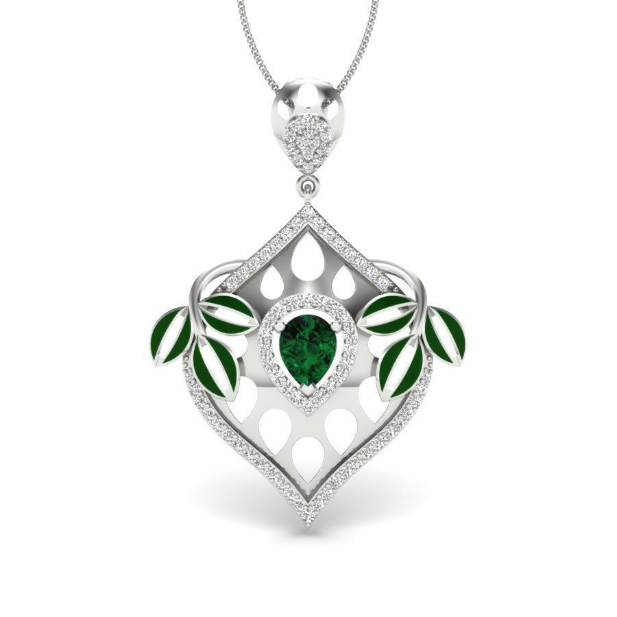 Pear Stone Pendant 3D print model_9