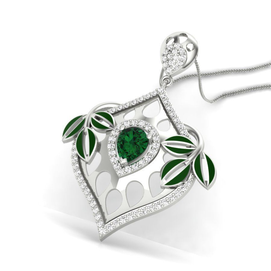 Pear Stone Pendant 3D print model_12