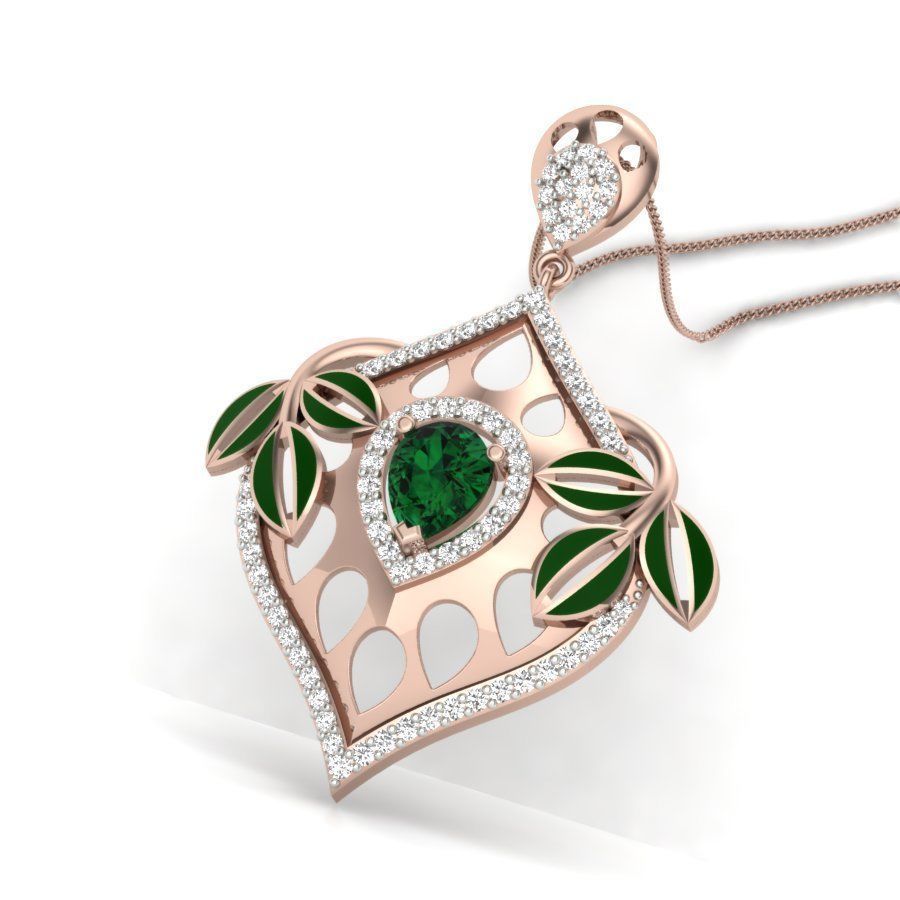 Pear Stone Pendant 3D print model_7