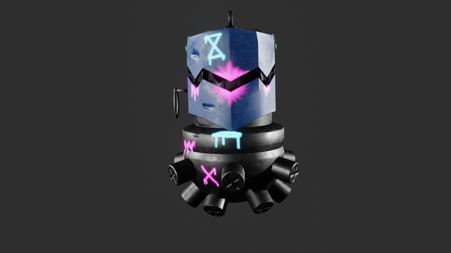 Grenade Jinx with Textures and Materials Granade from Arcane 3D model_3