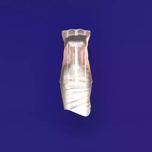 Metallic Skirt and Translucent Glass Top