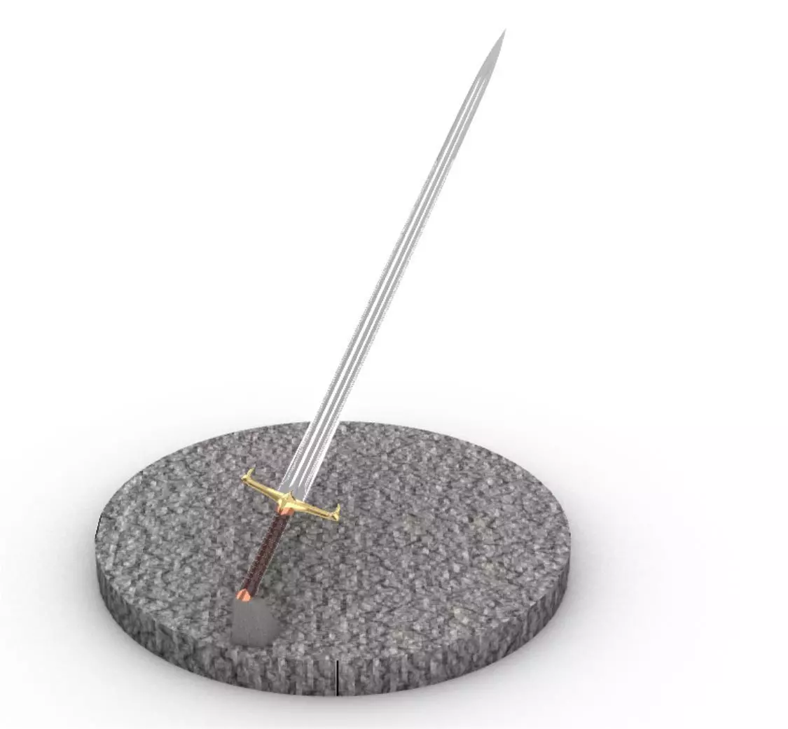 Sword in X 3D model_4