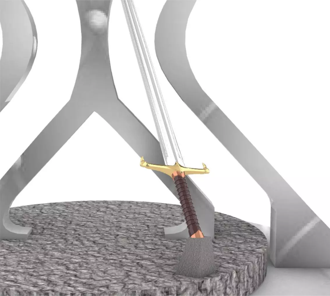 Sword in X 3D model_3