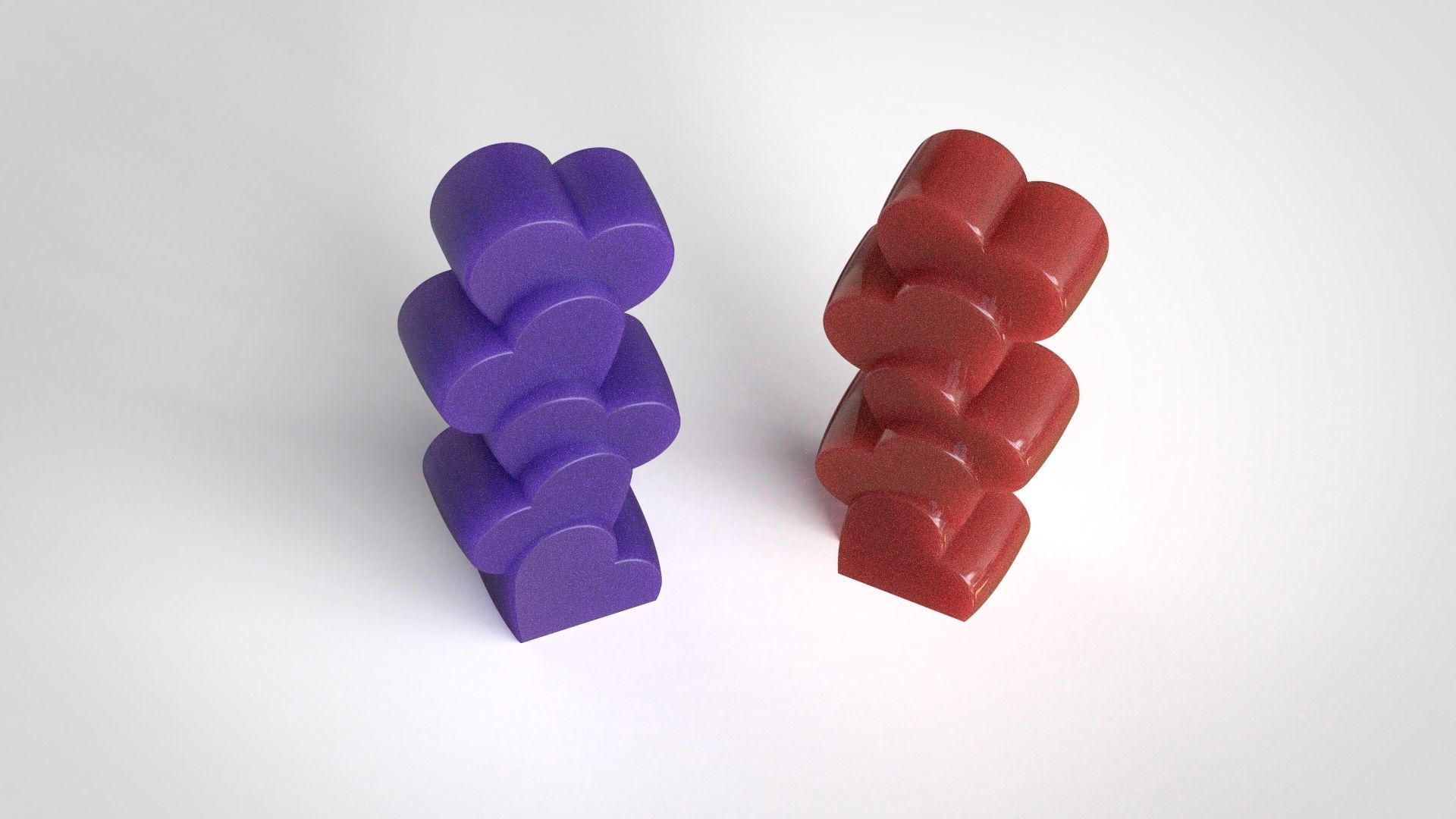 Heart candle for silicone mold 3D print model_1