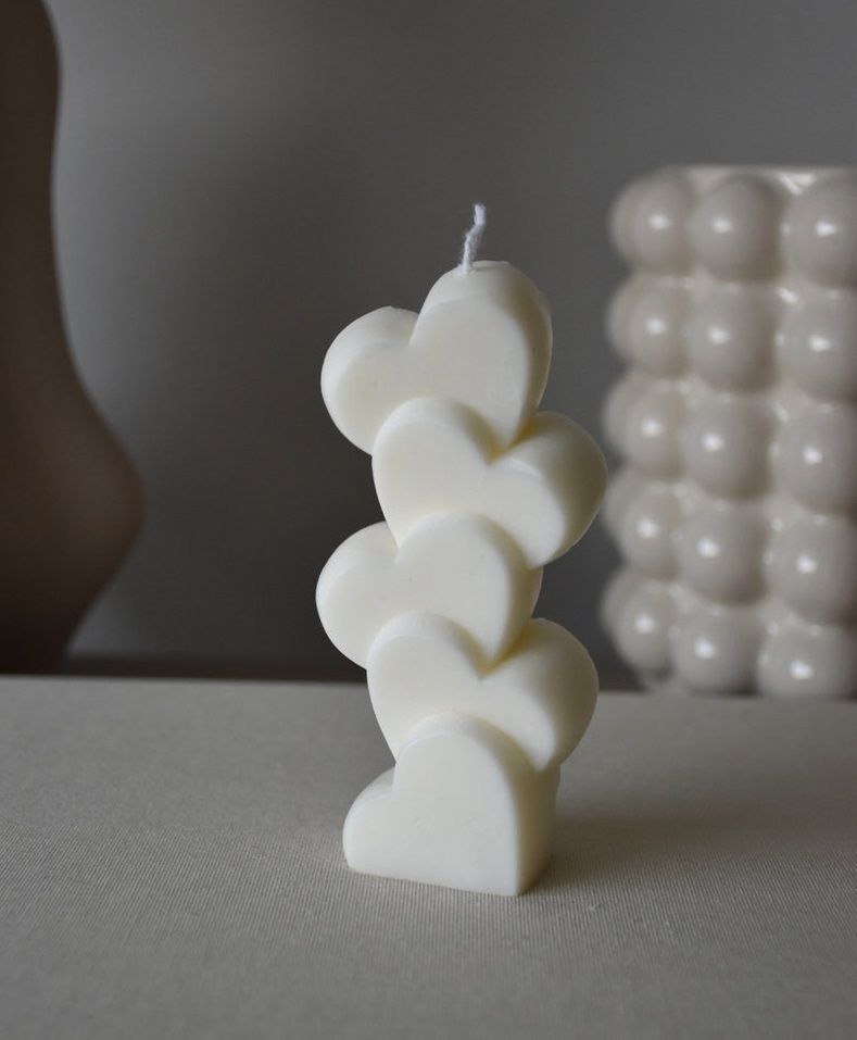 Heart candle for silicone mold 3D print model_5