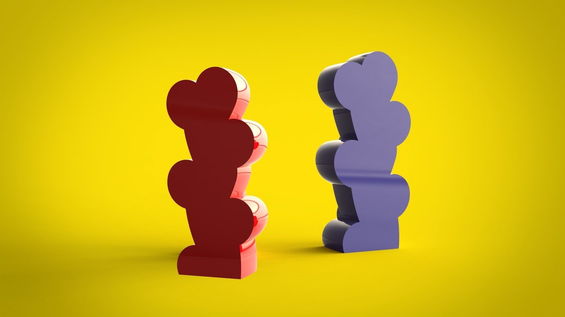 Heart candle for silicone mold 3D print model_3