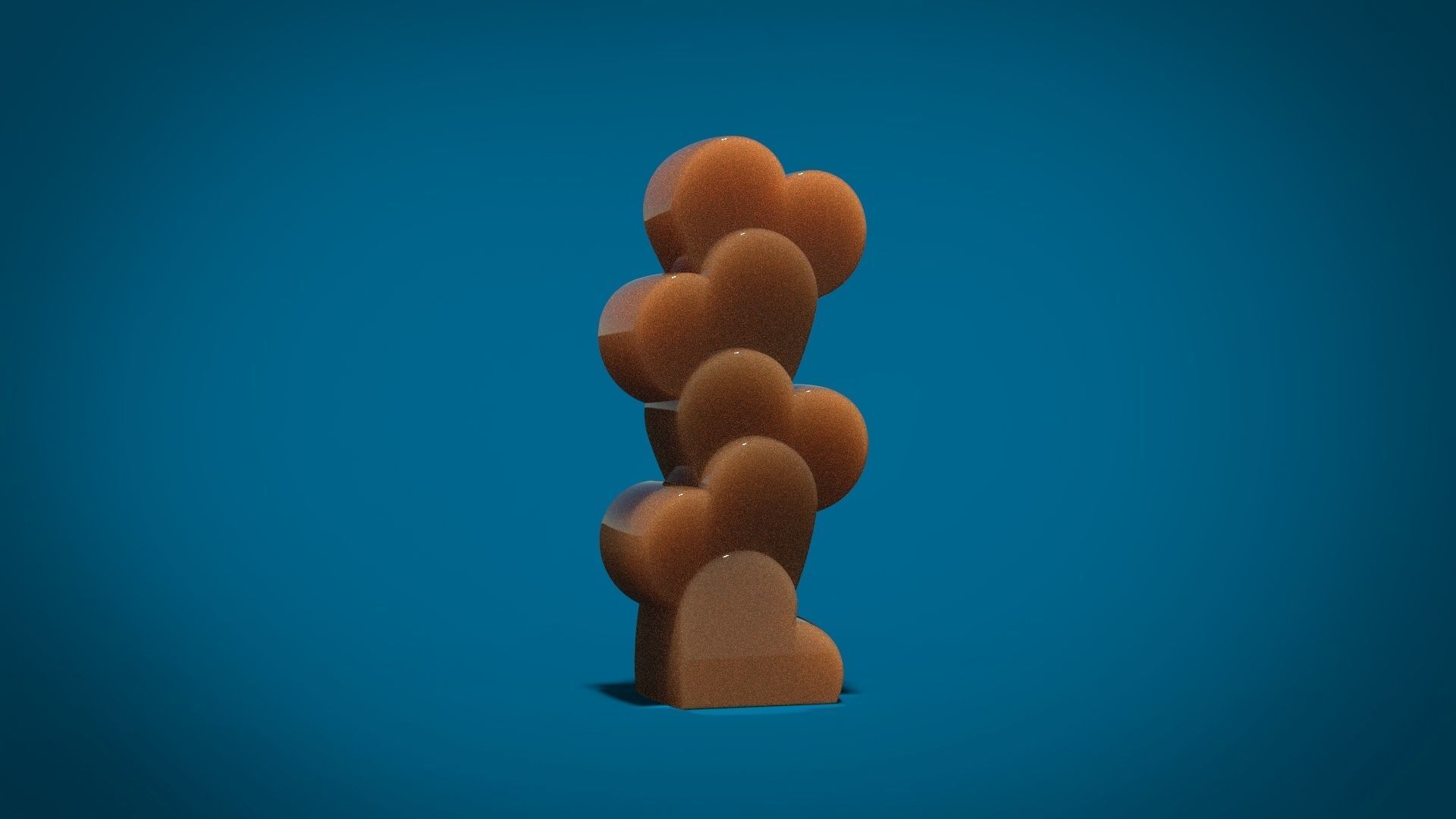 Heart candle for silicone mold 3D print model_4