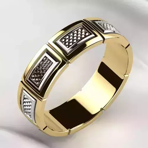 Spikes Pattern Fashion Gold Ring