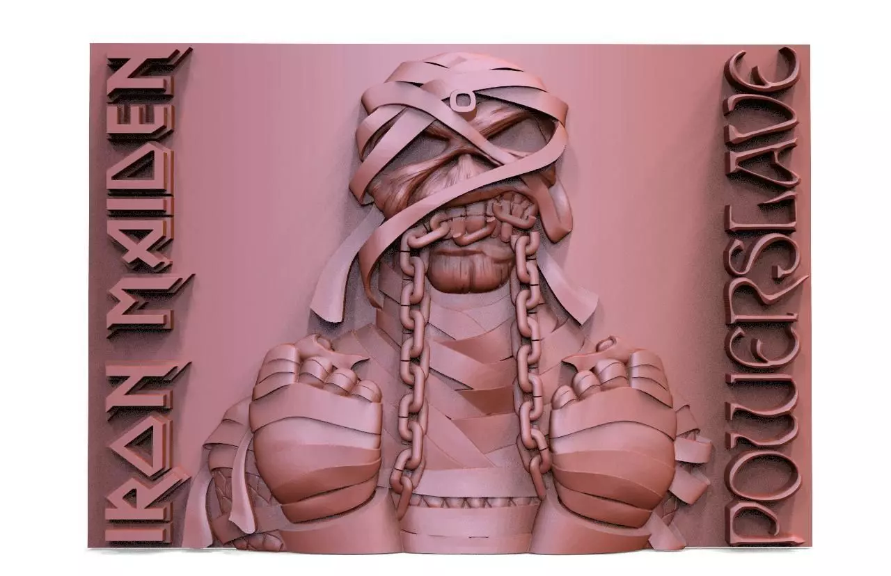 Iron maiden Eddie Powerslave CNC 3D print model_0